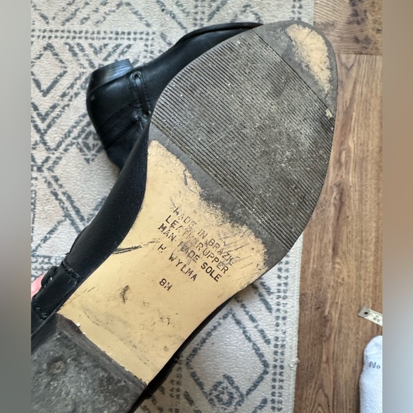 Women’s Vintage Black Leather Boots - Picture 9 of 9